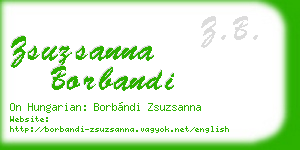 zsuzsanna borbandi business card